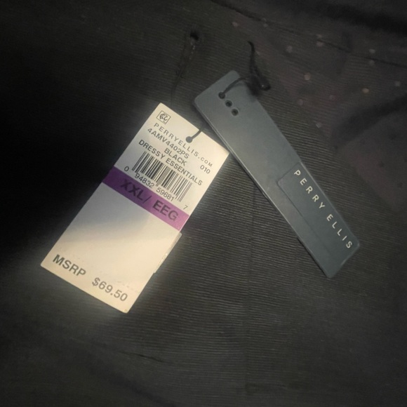 Perry Ellis vest Dress Essentials black woven XXL - Picture 3 of 3